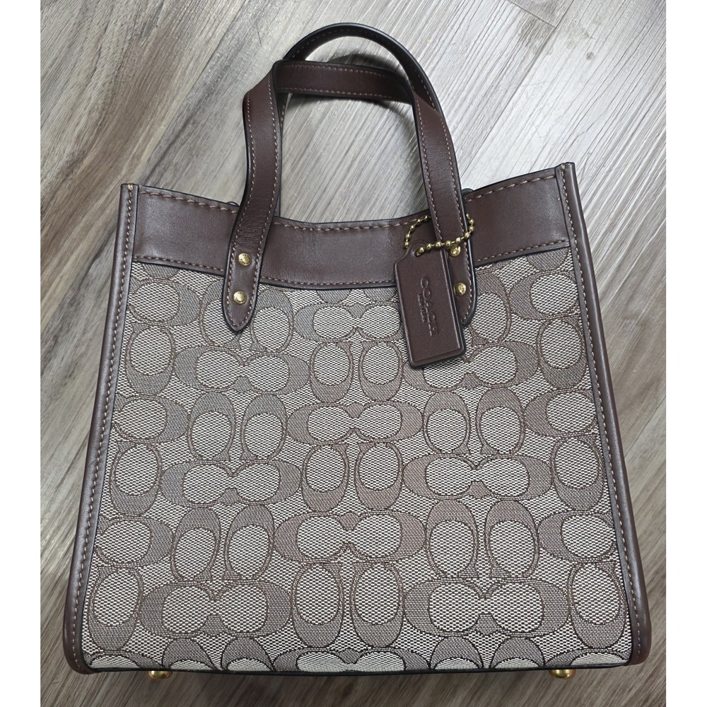 COACH Field Tote small in Signature Jacquard C3865 Brown